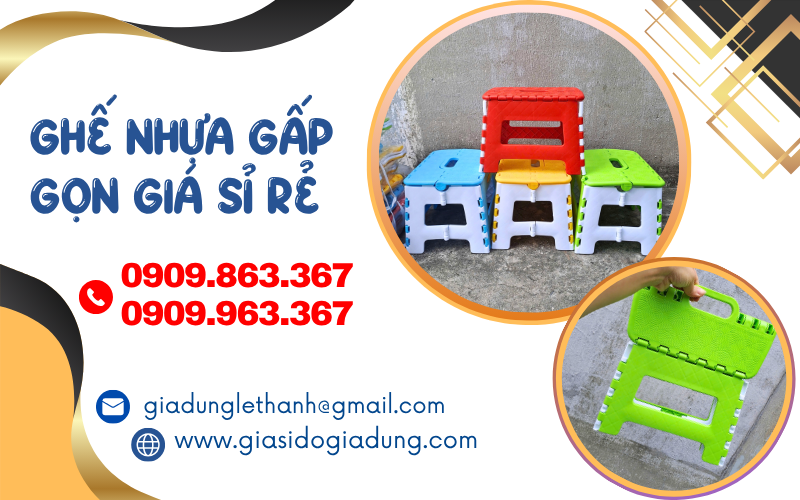 GHẾ NHỰA XẾP GỌN GIÁ SỈ – GỌN KHI CẤT, TIỆN KHI DÙNG