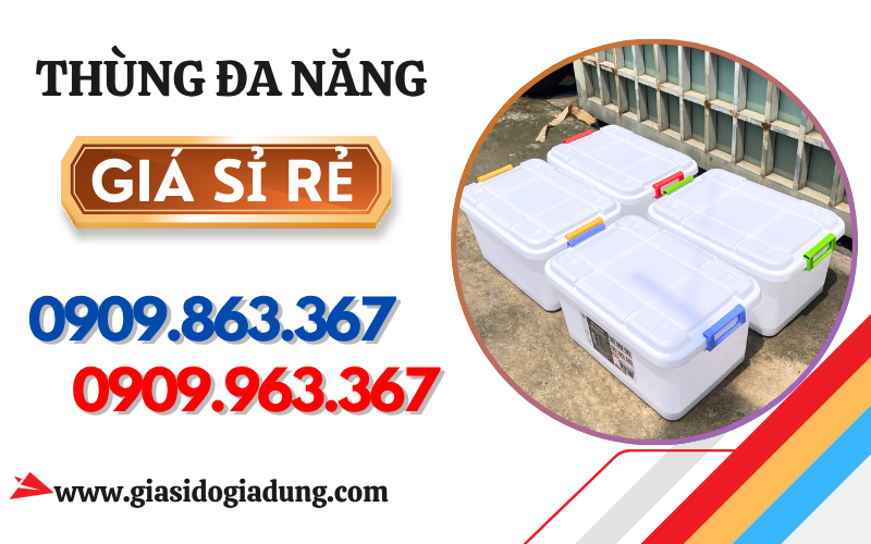 THÙNG NHỰA CHỮ NHẬT ĐA NĂNG GIÁ SỈ - HÀNG SẴN KHO, GIAO 1-3 NGÀY