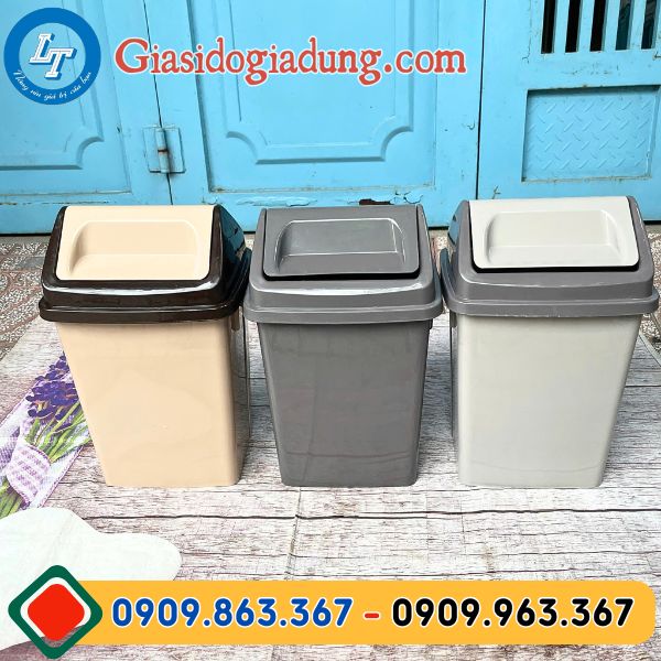 thùng đựng rác nắp lật giá sỉ