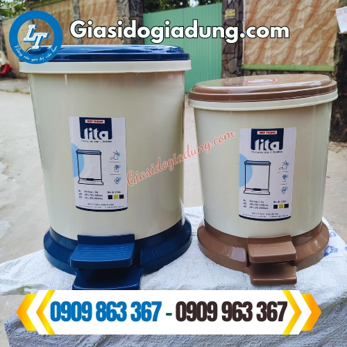 thùng rác nhựa tròn nắp bật giá sỉ tốt tphcm