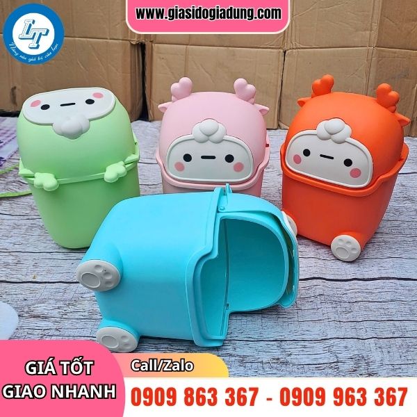 tổng kho cung cấp sỉ thùng rác mini để bàn doni cute giá tốt cho đại lý