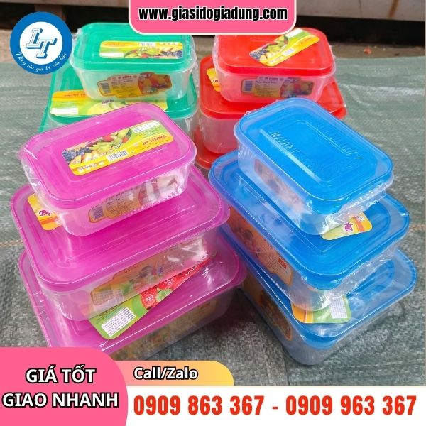 tổng kho sỉ các loại thố hộp chữ nhật có nắp giá rẻ đủ kích cỡ