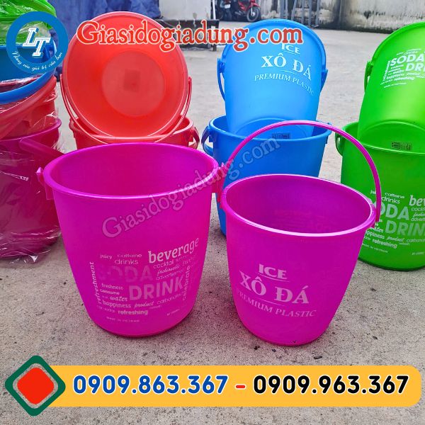 tổng kho sỉ xô đựng đá nhựa giá rẻ hcm