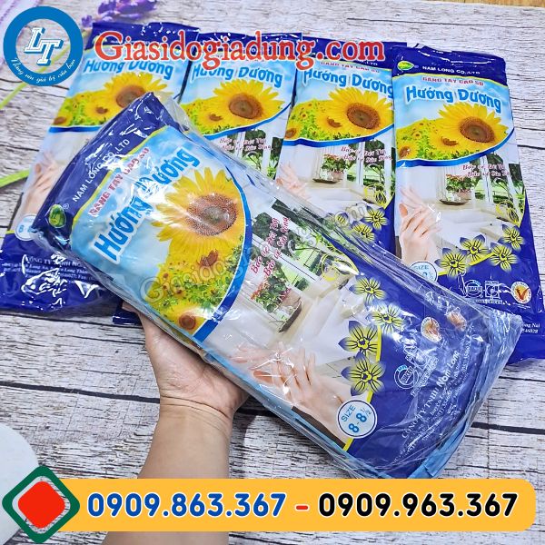 túi 10 đôi găng tay cao su rửa chén bát giá sỉ bao nhiêu