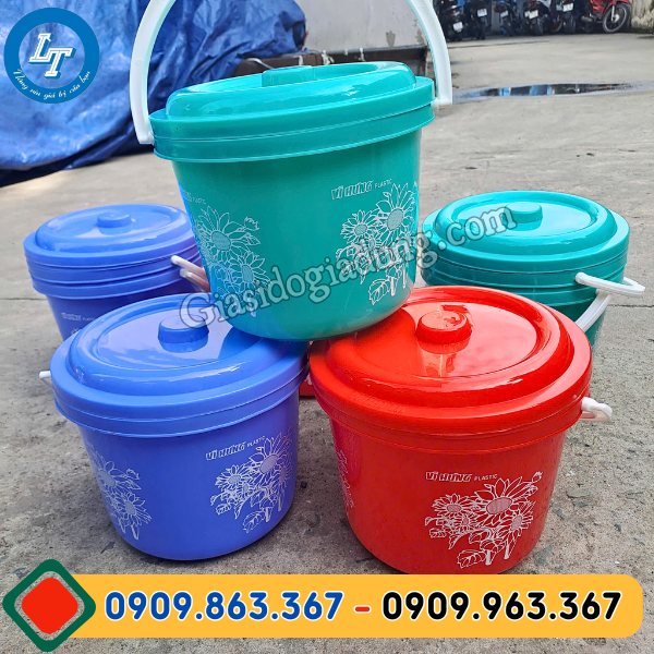 xô nhựa 5 lít bông kèm nắp giá sỉ tận xưởng tphcm