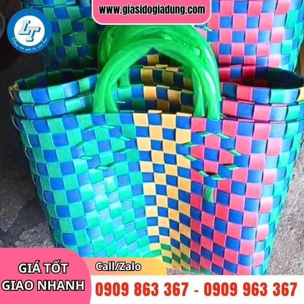 xưởng sỉ giỏ nhựa đan giá rẻ chất lượng cao