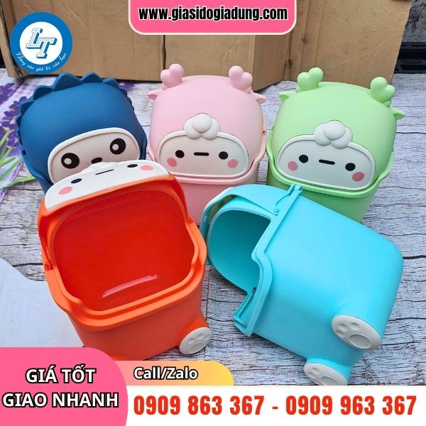 xưởng sỉ lẻ thùng rác mini để bàn cute giá rẻ đủ màu