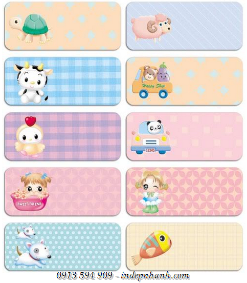 Nhãn vở sticker giúp các bạn học sinh dễ dàng thể hiện được sở thích và cá tính riêng của mình Nhãn vở sticker giúp các bạn học sinh dễ dàng thể hiện được sở thích và cá tính riêng của mình