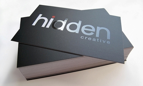 namecard in nhũ bạc