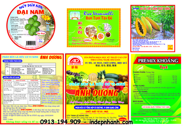 Tùy vào tính chất sản phẩm khách hàng lựa chọn nhãn dán phù hợp