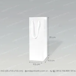 RN11 - TÚI GIẤY RƯỢU NHỎ TRẮNG (25x9.5x9.5)