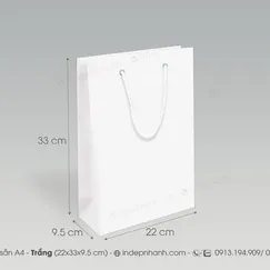 A14 -  TÚI GIẤY TRẮNG A4 (33x22x9)