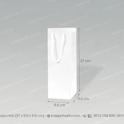 RN11 - TÚI GIẤY RƯỢU NHỎ TRẮNG (27x9.5x9.5)