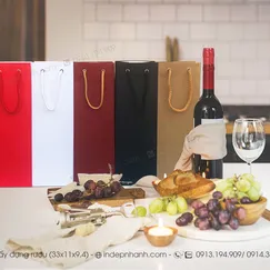 TÚI GIẤY KRAFT ĐỰNG RƯỢU GIÁ RẺ
