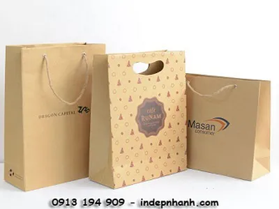 Túi giấy kraft có sẵn cho shop bán hàng online tại TP HCM