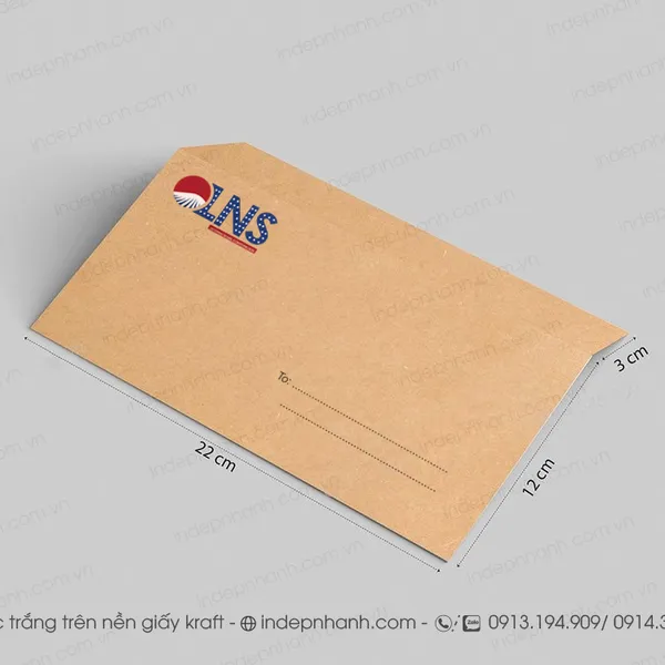 IN MÀU TRẮNG NỀN GIẤY KRAFT NÂU