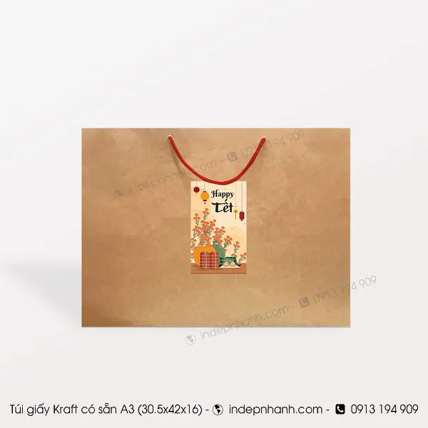 A03-TÚI GIẤY KRAFT A3 (30.5x42x16)