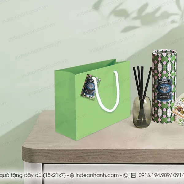 TÚI A5 XANH LÁ (15x21x7)