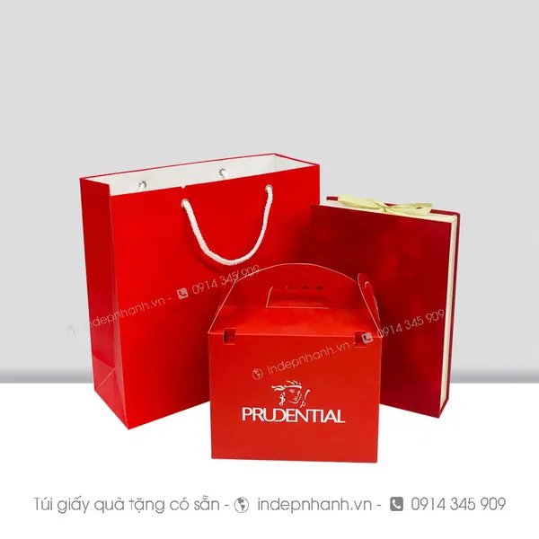 L21- TÚI GIẤY LỚN MÀU ĐỎ (26x26x10)