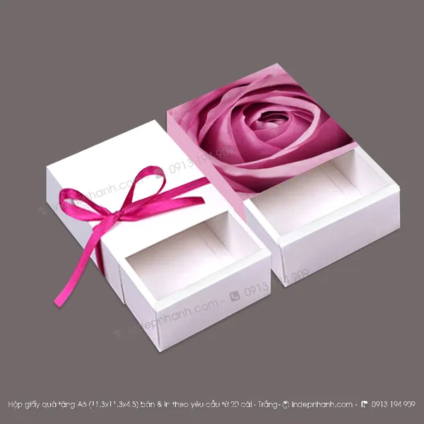 HỘP GIẤY A6 KÉO (10.5x10.5x4)