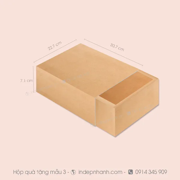 HỘP KÉO LỚN A4 NÂU