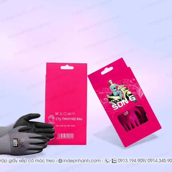 IN HỘP GIẤY CÓ MÓC TREO