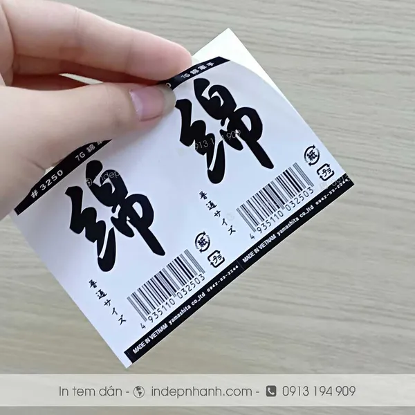 IN TEM NHÃN DECAL STICKER SỐ LƯỢNG ÍT
