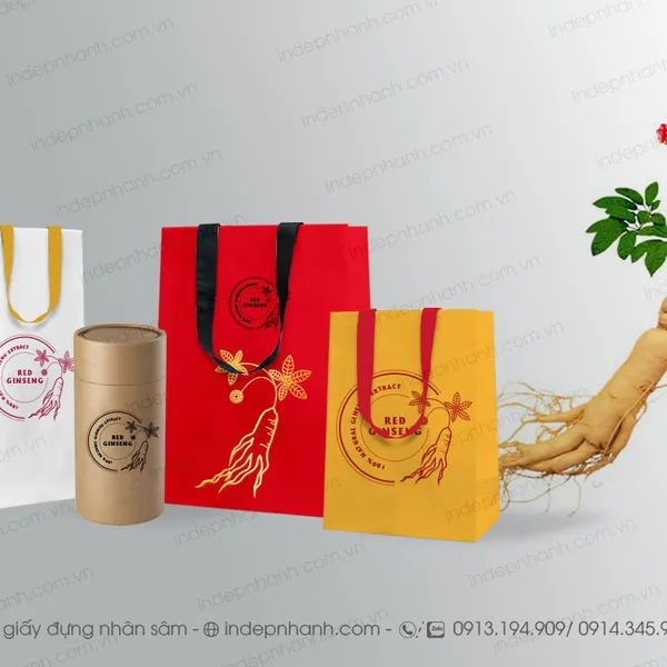 IN TÚI GIẤY ĐỰNG NHÂN SÂM