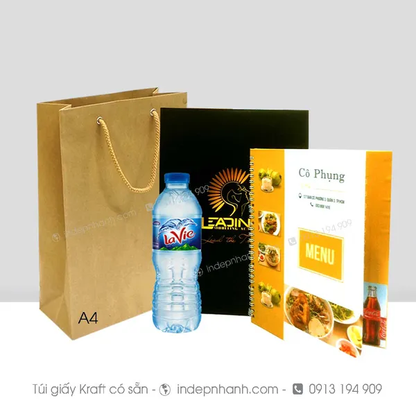 A04 - TÚI GIẤY KRAFT A4 (33x22x9)