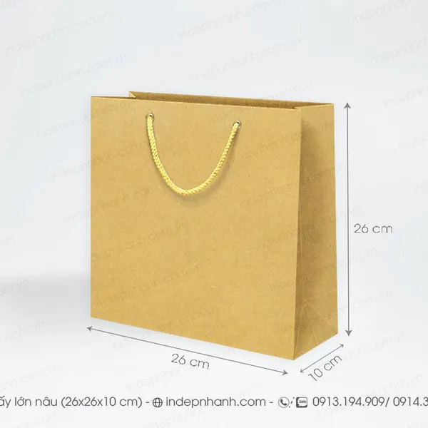 L01 - TÚI GIẤY KRAFT LỚN (26x26x10)