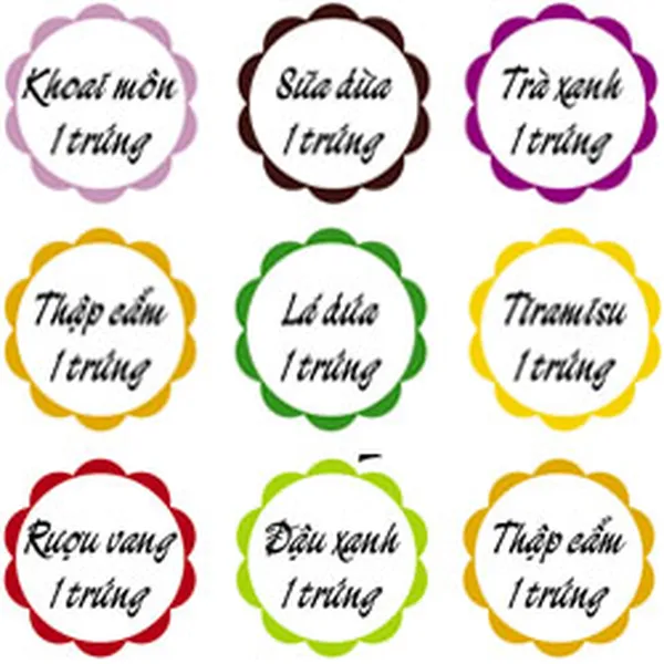 TEM NHÃN DÁN BÁNH