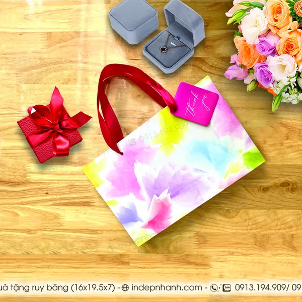 TÚI A5 HOA DÂY RUY BĂNG
