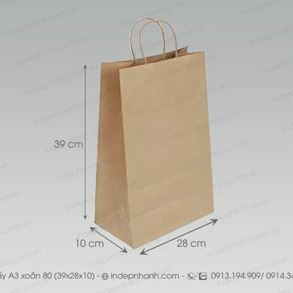 TÚI GIẤY A3 XOẮN