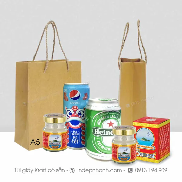 A05 - TÚI GIẤY KRAFT A5 (19x15x7)