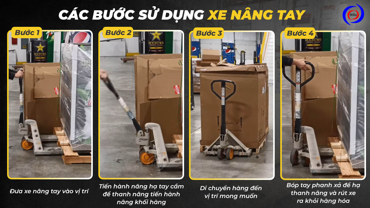 các bước sử dụng xe nâng tay các bước sử dụng xe nâng tay
