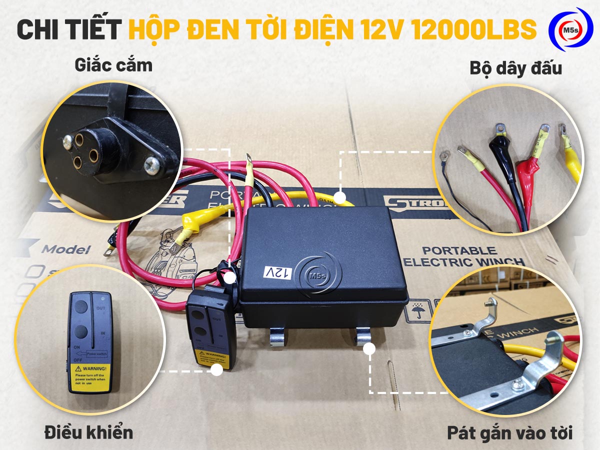 Cấu tạo hộp đen của tời điện 12V 6000Lbs, 12000Lbs Cấu tạo hộp đen của tời điện 12V 6000Lbs, 12000Lbs