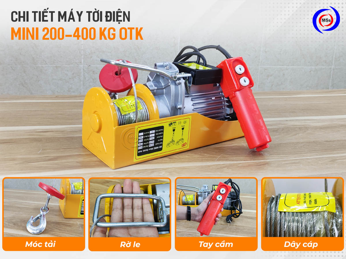 Tời treo mini 200kg-400kg OTK Tời treo mini 200kg-400kg OTK