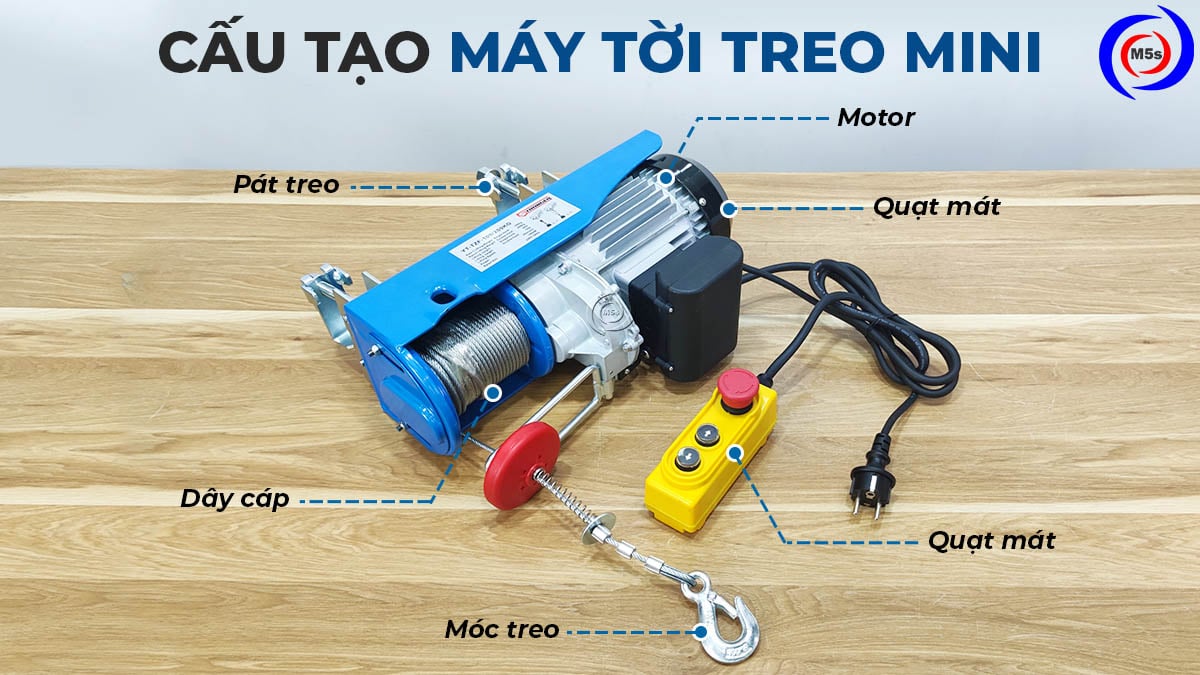 Cấu tạo máy tời treo mini Cấu tạo máy tời treo mini