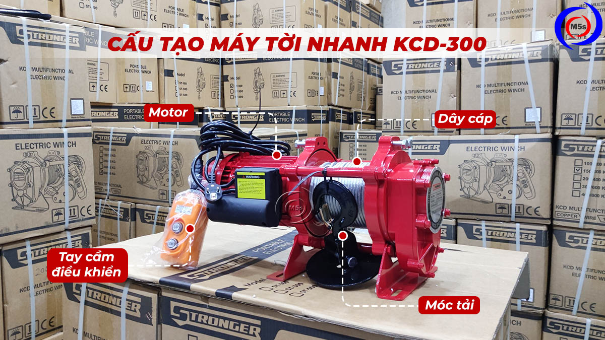 Cấu tạo tời điện xây dựng Stronger KCD300 Cấu tạo tời điện xây dựng Stronger KCD300