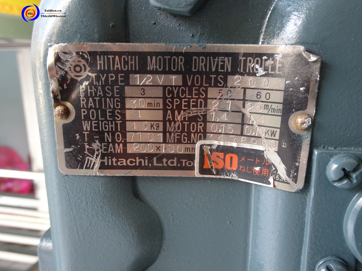 Thông số kỹ thuật Palang cáp Hitachi cũ Thông số kỹ thuật Palang cáp Hitachi cũ