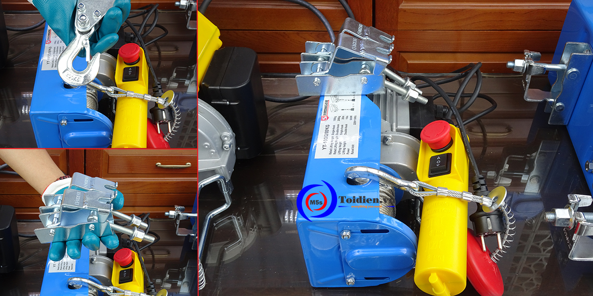 Tời điện mini 200kg Stronger TỜI ĐIỆN MINI 100-200KG STRONGER