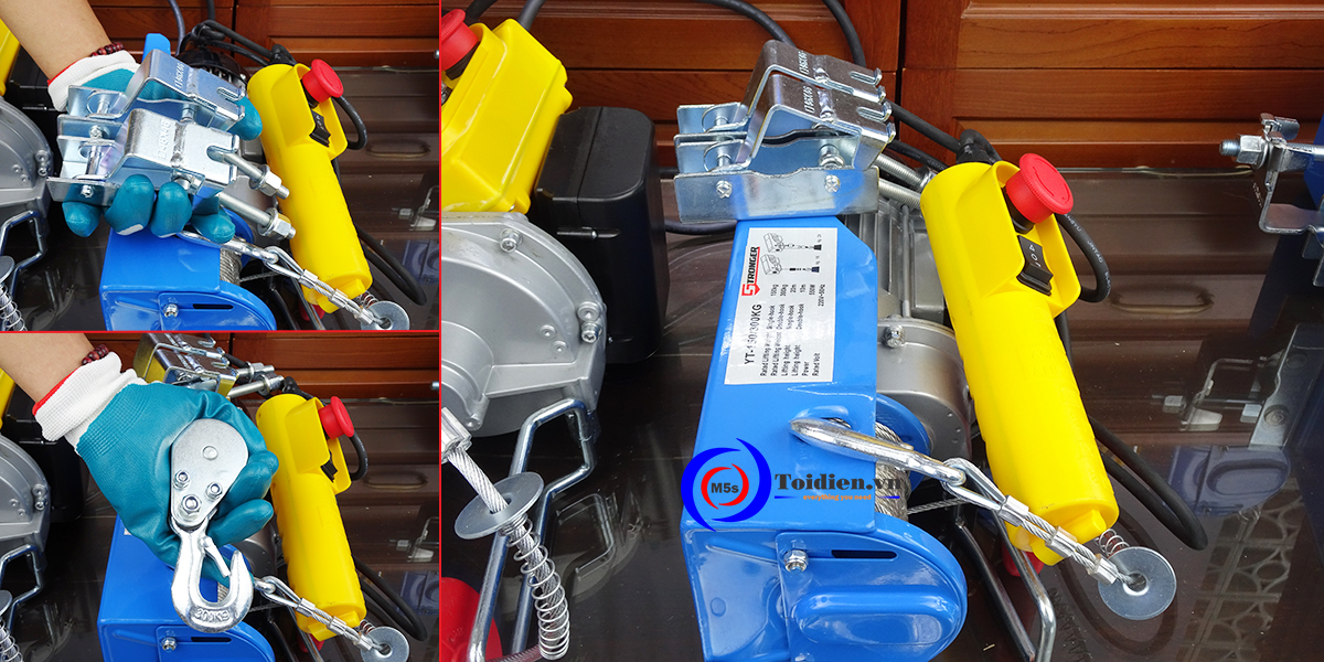 Tời điện mini 300kg Stronger TỜI ĐIỆN MINI 150-300KG STRONGER