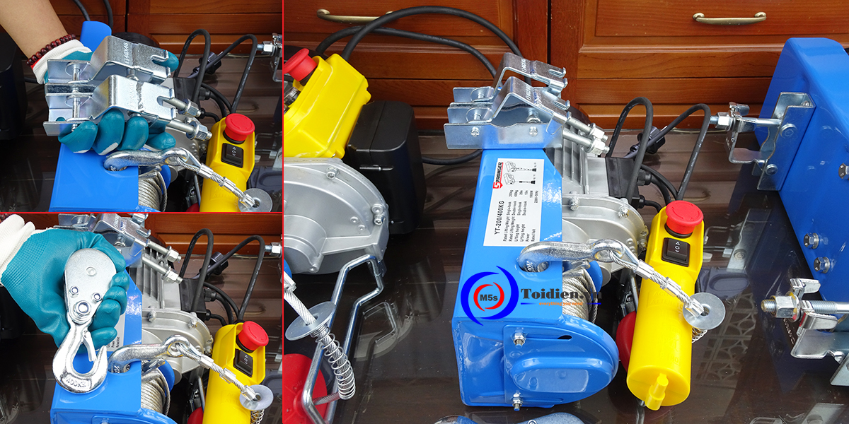 Tời điện treo mini 400kg Stronger TỜI ĐIỆN MINI 200-400KG STRONGER