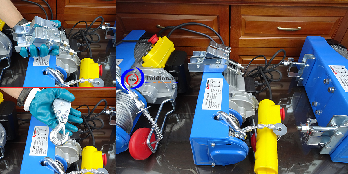 Tời điện mini 500kg Stronger TỜI ĐIỆN MINI 250-500KG STRONGER