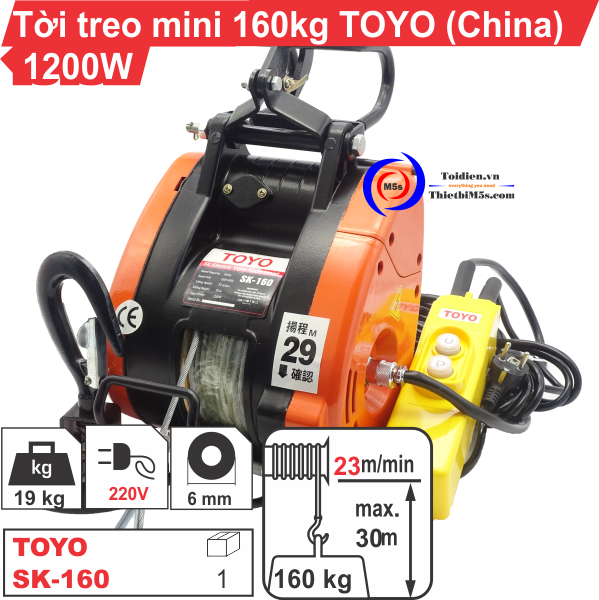 Máy tời treo mini gia đình TOYO