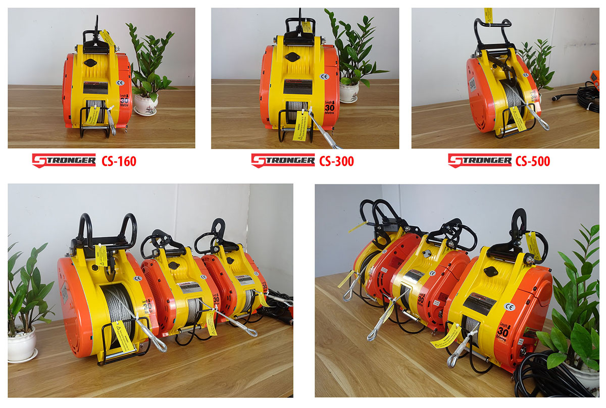 Máy tời điện mini Stronger 500kg CS-500 Máy tời điện mini Stronger 500kg CS-500