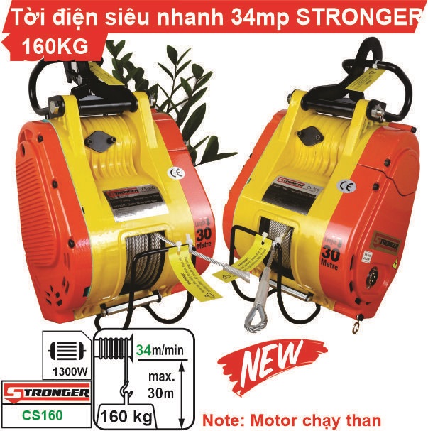 Máy tời nhanh mini 36m/phút Stronger Máy tời nhanh mini 36m/phút Stronger