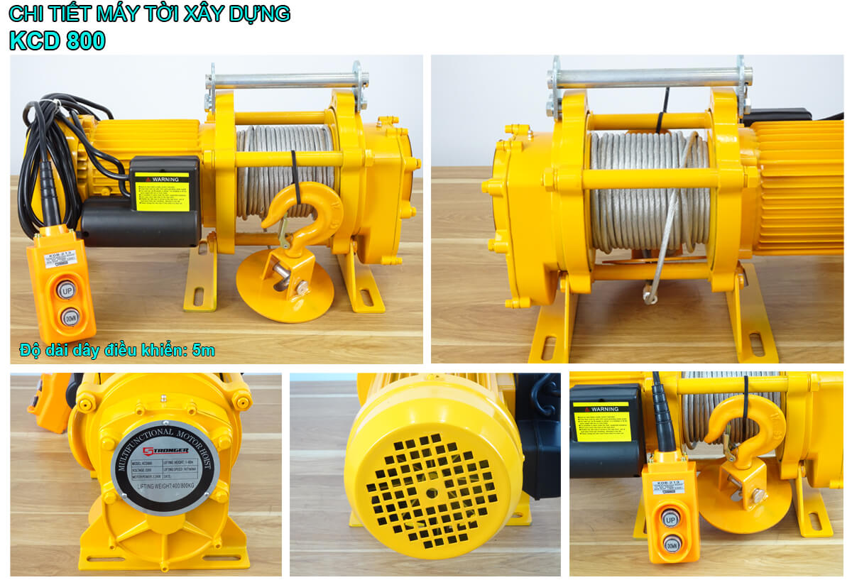 Máy tời điện xây dựng 400/800kg 14m/p STRONGER Máy tời điện xây dựng 400/800kg 14m/p STRONGER