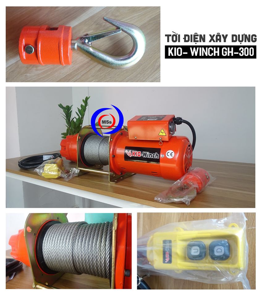 Máy tời nhanh 300kg KIO Winch GH-300 Máy tời nhanh 300kg KIO Winch GH-300