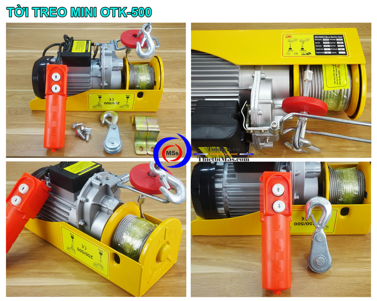 Máy tời treo mini 500kg OTK Máy tời treo mini 500kg OTK